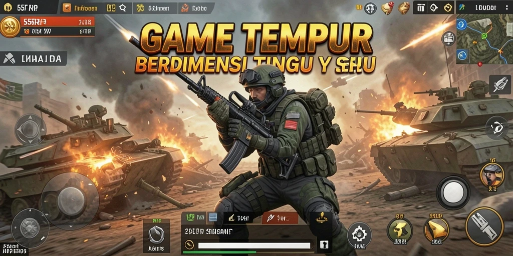 Tampilan gameplay seru di 55RP dengan aksi tembak-menembak yang intens.