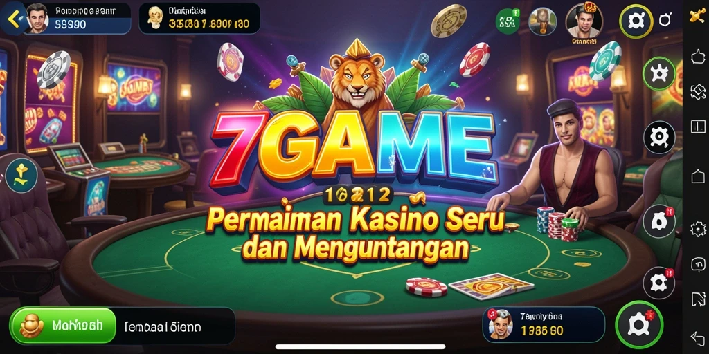 Tampilan gameplay Kasino yang menegangkan dan seru di 7GAME.