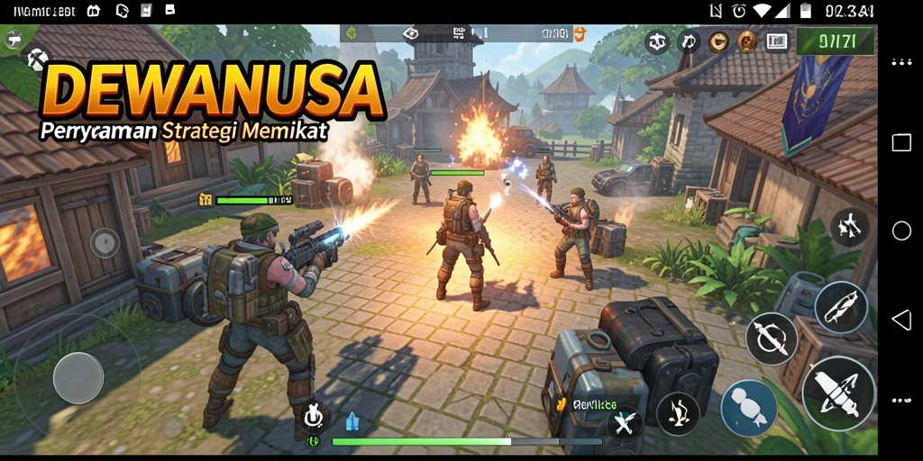 Screenshot gameplay DEWANUSA yang memukau dengan aksi strategis.