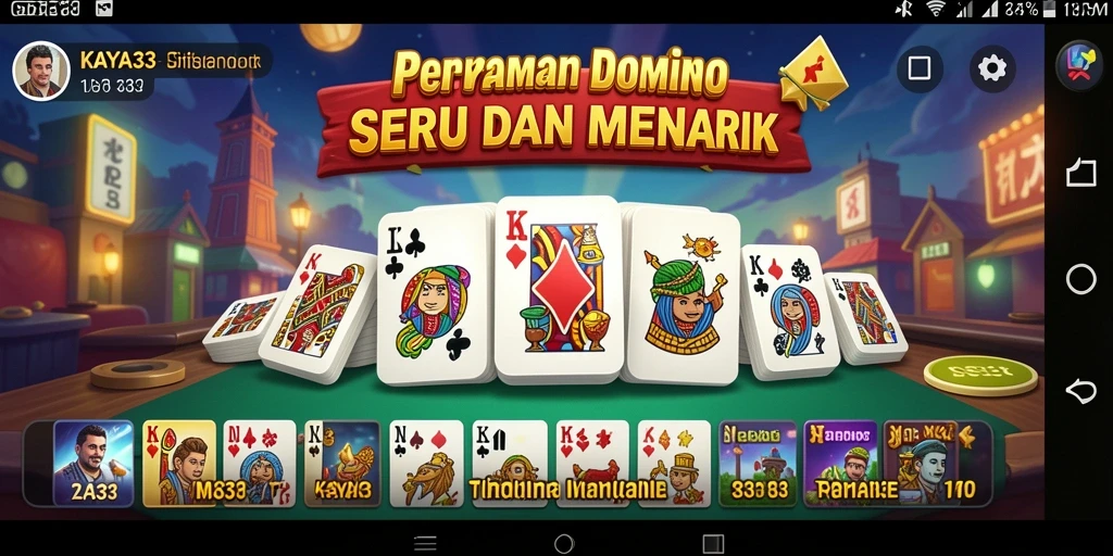 Screenshot gameplay KAYA33 menampilkan aksi permainan Domino yang menarik.