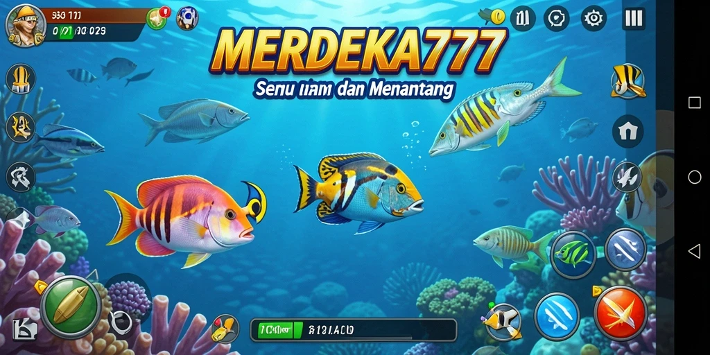 Tampilan menarik dari gameplay Tembak Ikan di MERDEKA777.