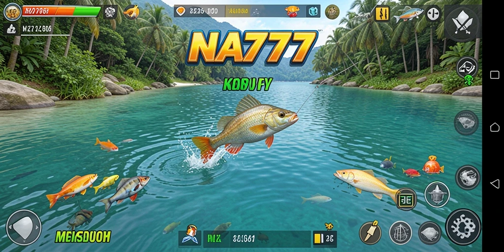 Screenshot utama menampilkan gameplay memancing yang menarik di NA777.