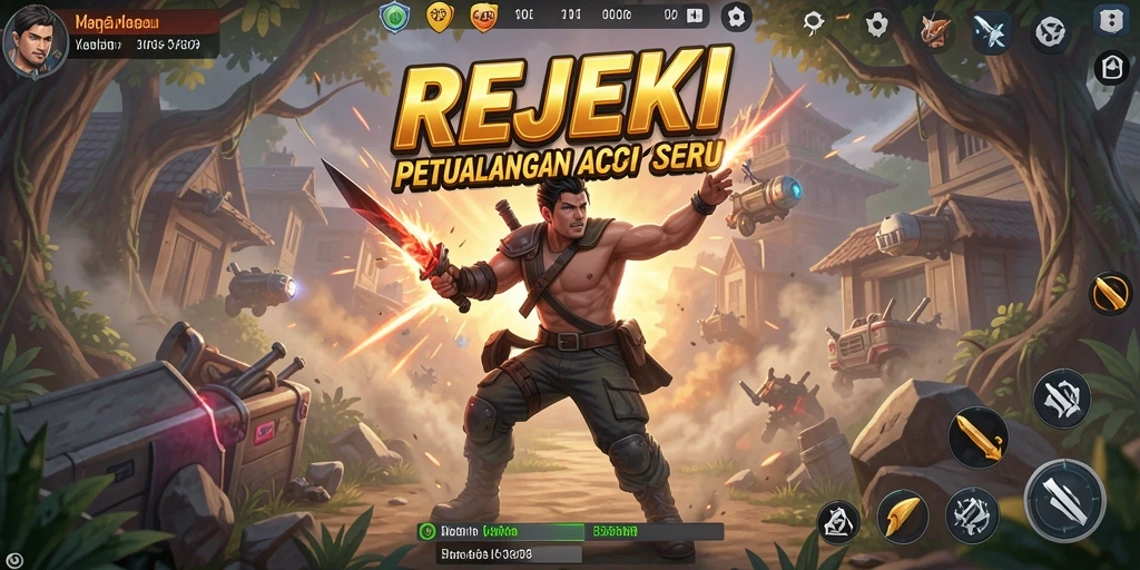Tampilan gameplay seru dari REJEKI dalam aksi mendebarkan.