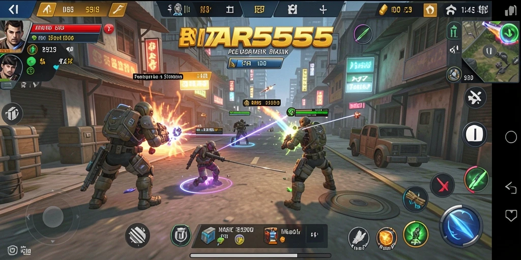 Tampilan gameplay TAR555 yang menarik dan strategi yang mendebarkan.