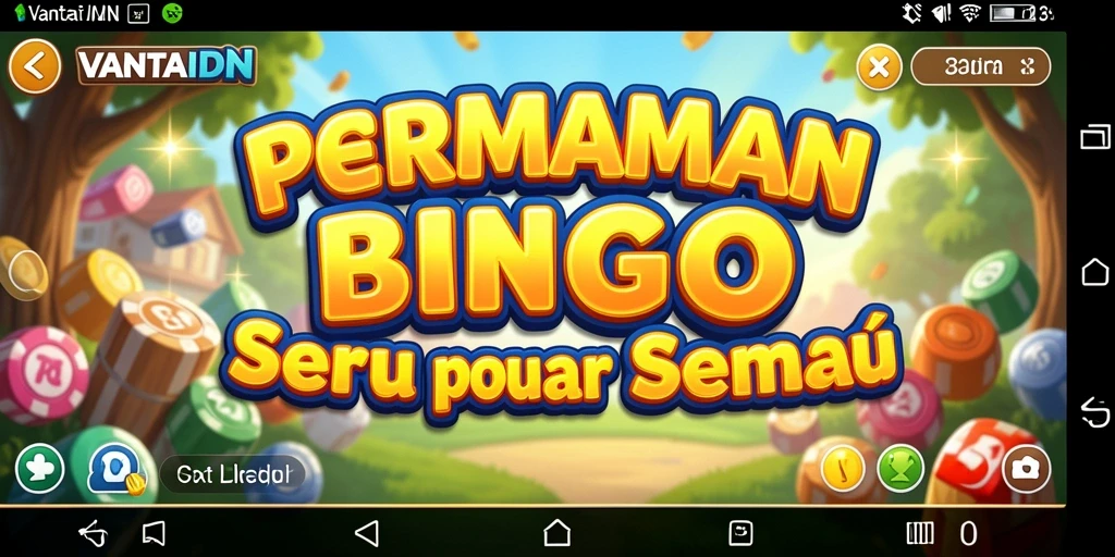 Tampilan screenshot utama VANTAIDN menampilkan gameplay Bingo yang seru.